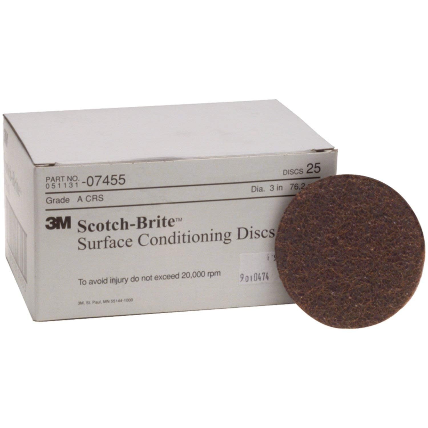 3M Scotch-Brite 5 in Surface Conditioning Disc NH A CRS,Hook & Loop,50/case