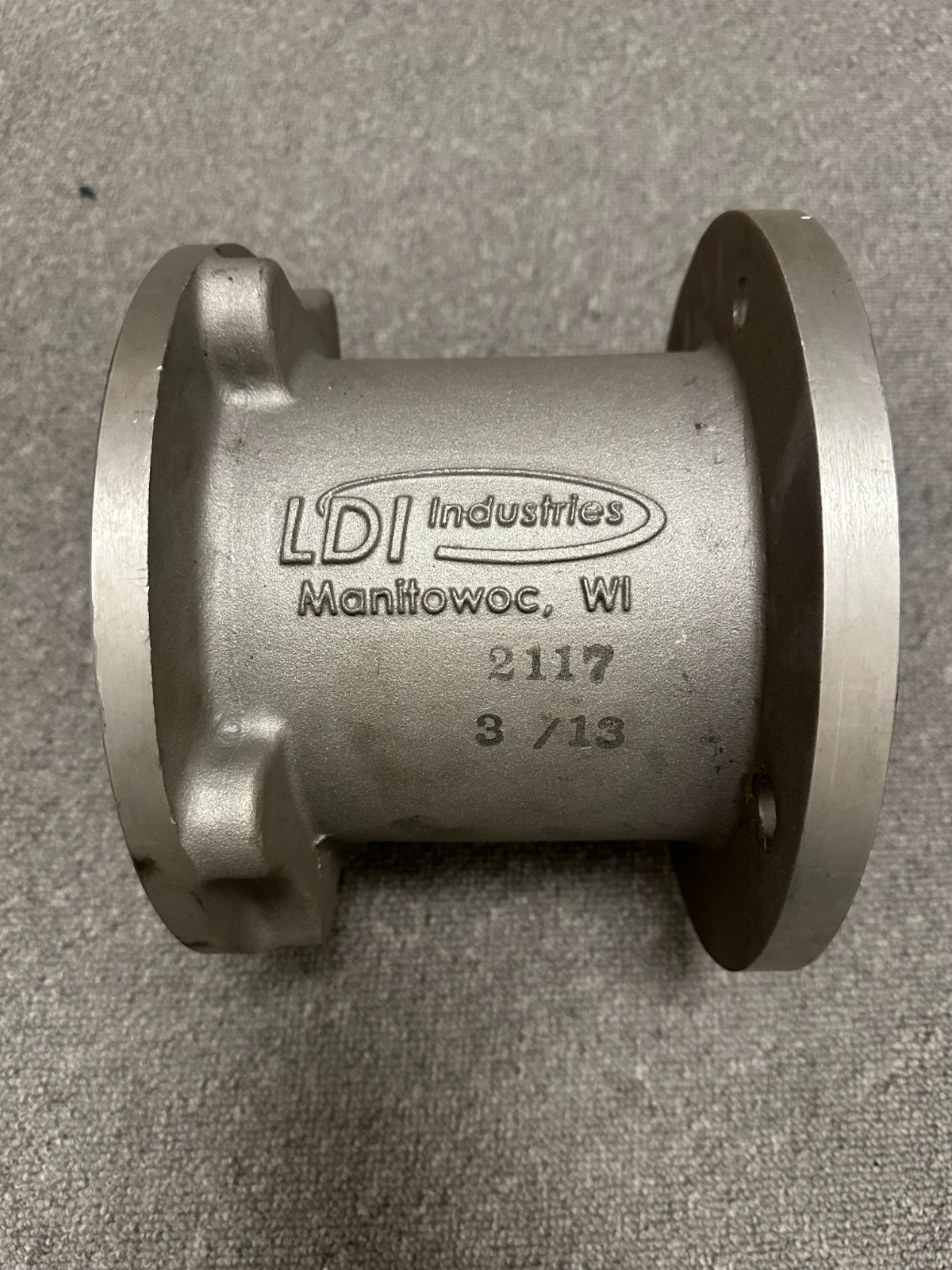 LDI Industries 2117 Stainless Steel Flanged Sight Flow Indicator Housing 3/18 In