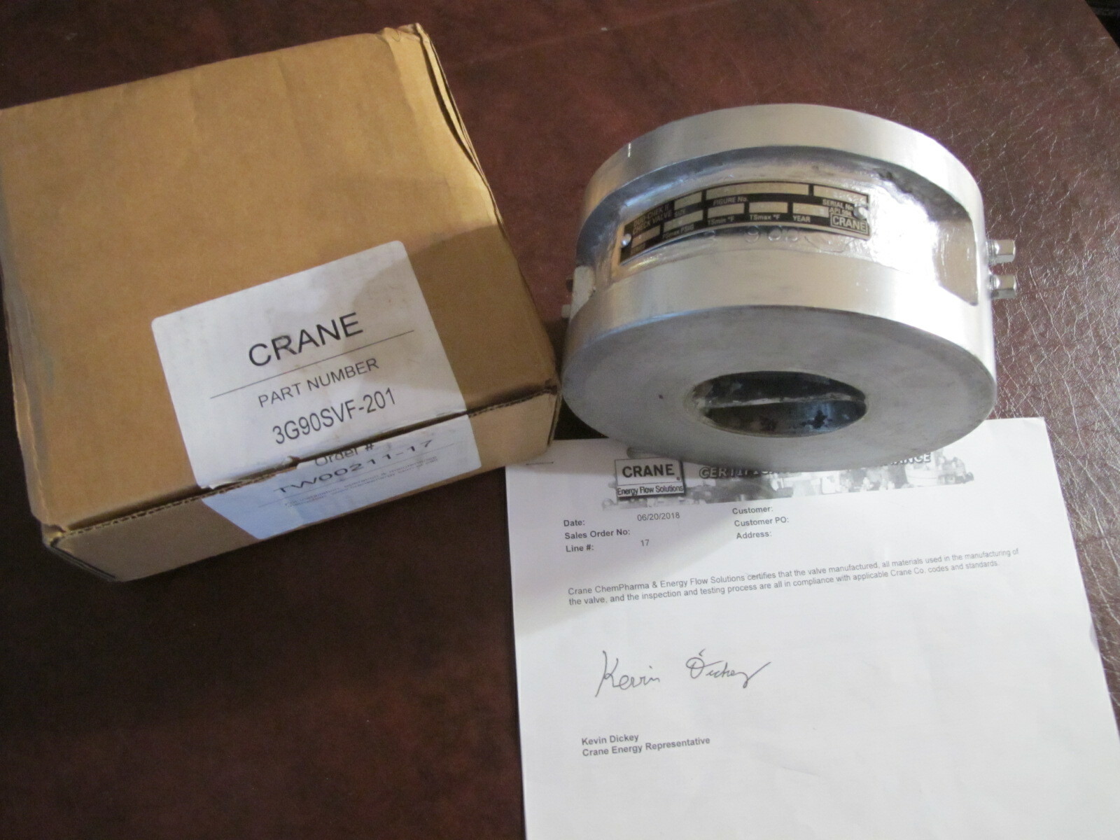 3″ 900# Crane Duo-Chek II G90SVF-201 Check Valve WCB x 316 SS NEW