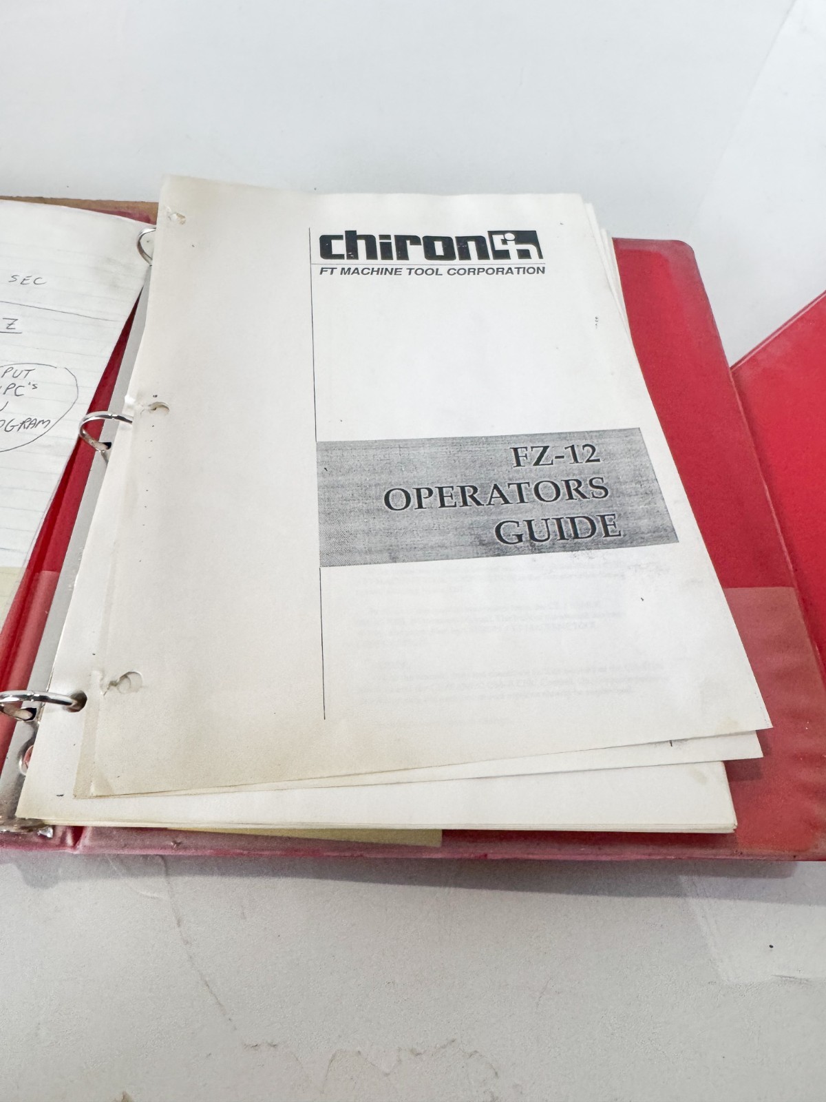 CHIRON FZ12-WM NO. 485-23 INSTRUCTION MANUAL CNC (EL25)