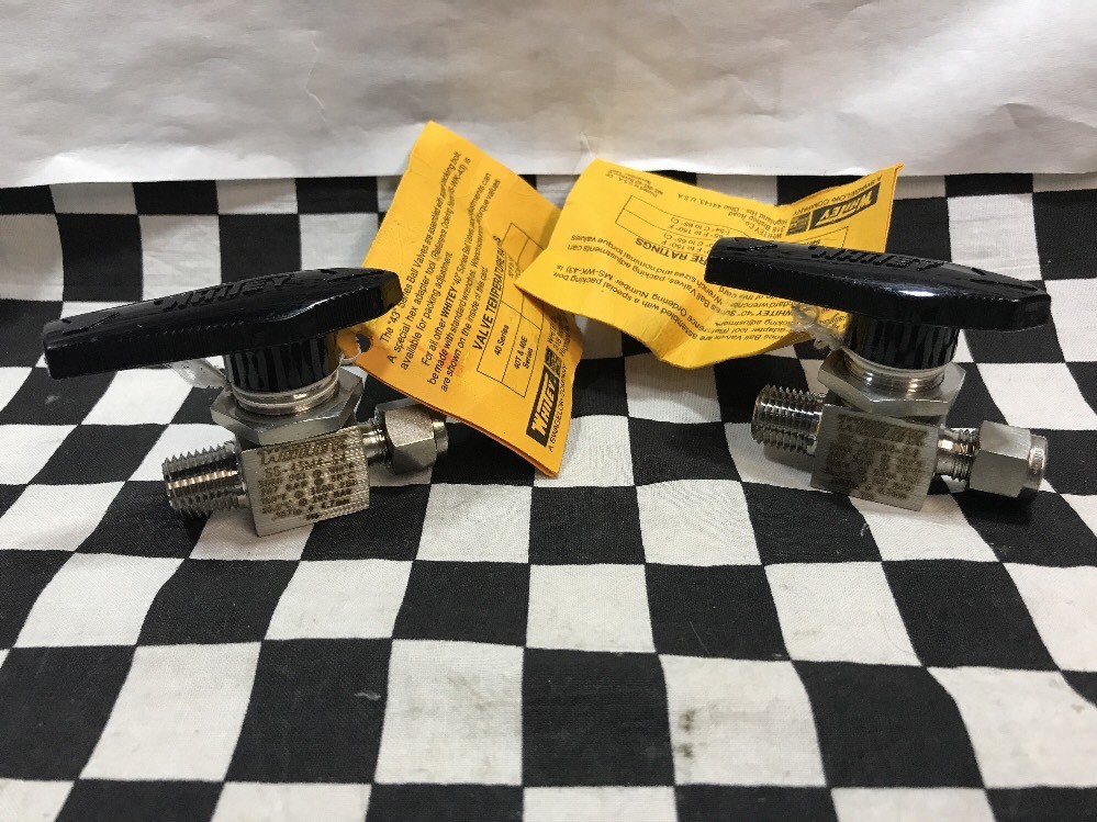LOT OF 2 Swagelok ball valve 1/4″ npt x 1/4″ tube, SS-43M4-S4, SHIPSAMEDAY #ZL15