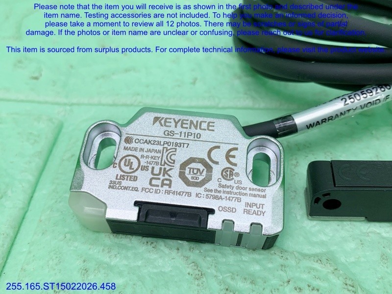 Keyence GS-11P10 Safety Interlock Switch as in photos, sn:9286, DHL