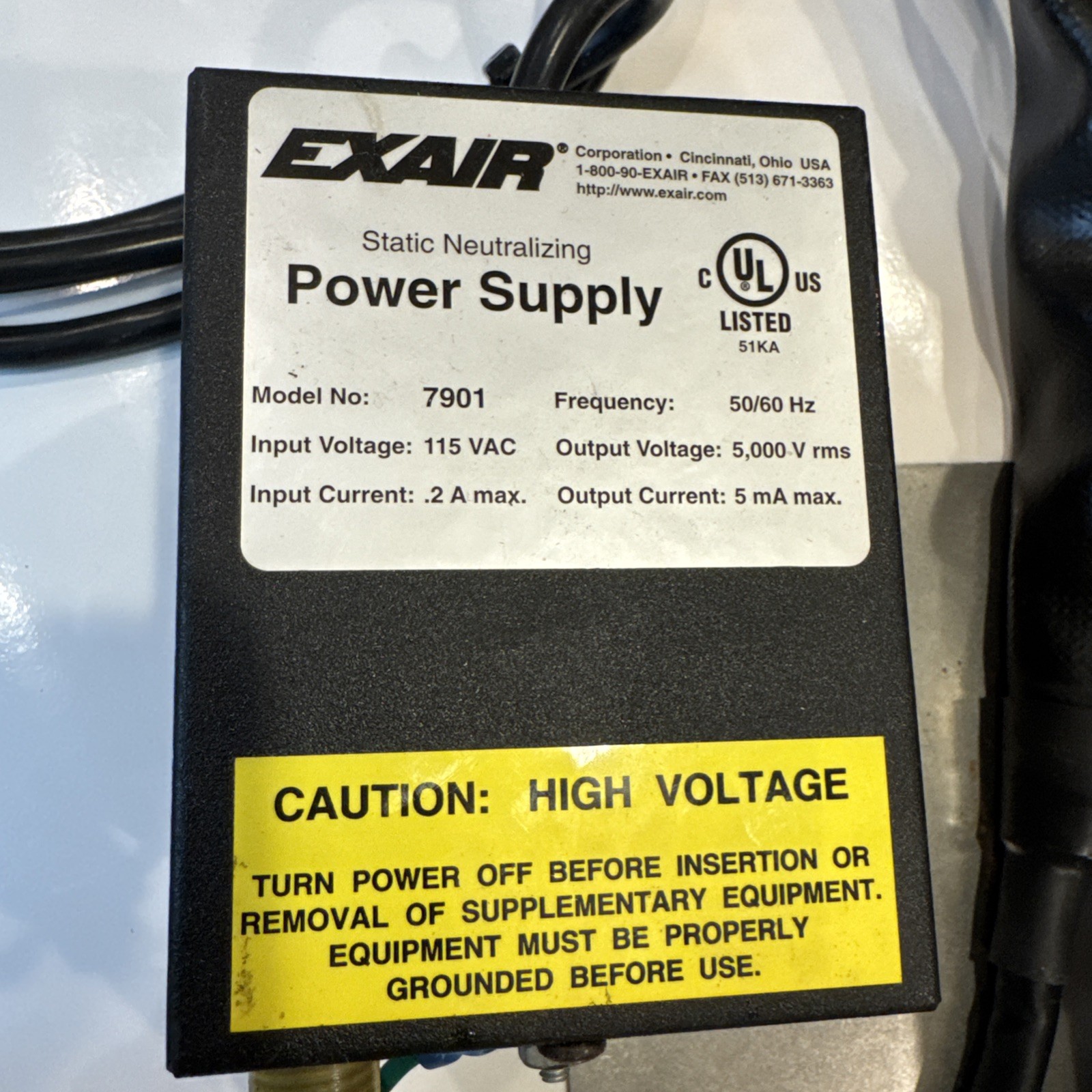 Exair Super Ion Air Knife, 10”+ with power supply
