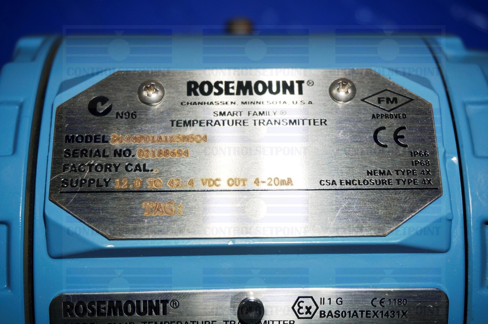 EMERSON ROSEMOUNT 3144PD1A1K5M5Q4 TEMP TRANS 3144 PD1 ID83694