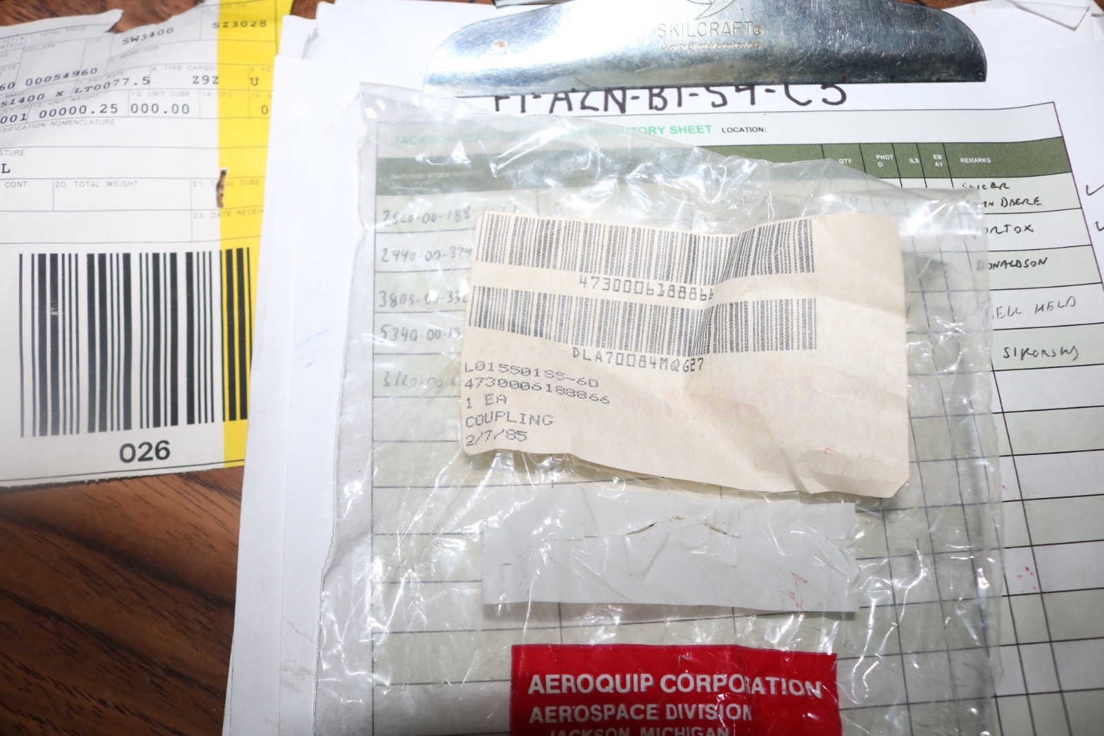 NOS Aeroquip quick disconnect coupling PN 155S5-6D 4730-00-618-8866
