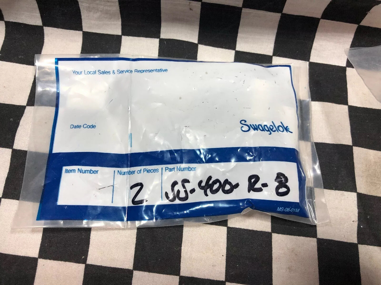 LOT OF 7 SWAGELOK SS-8-TA-1-6 & SS-400-R-8, SHIPSAMEDAY#V1X