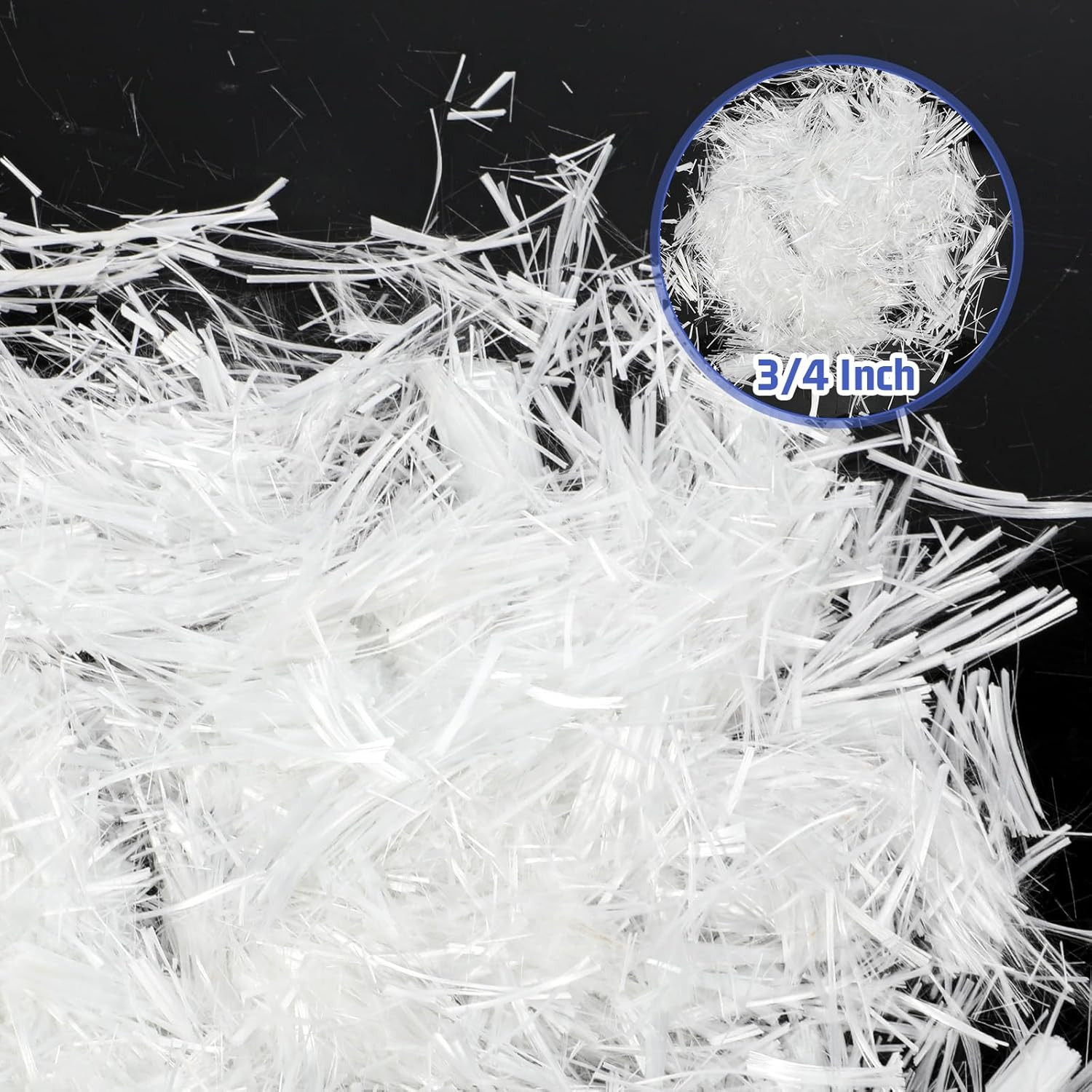 6.6 Lb Concrete Fiberglass, 3/4 Inch Fiberglass for Mortar Concrete Reinforcemen