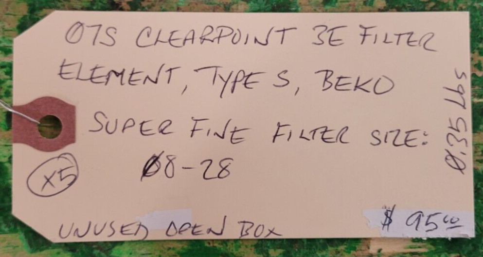 🟠BEKO CLEARPOINT 3E FILTER ELEMENT 08-28 PESSCO IS OFFERING 1 S110823-1-5 🗽