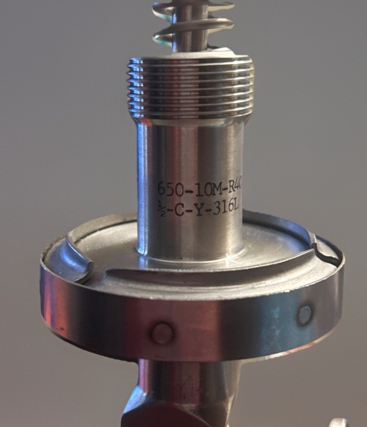 TRI CLOVER RELIEF VALVE 650-10M-20-1/2-C-Y-316L Valve. NEW! FREE SHIPPING! 6A