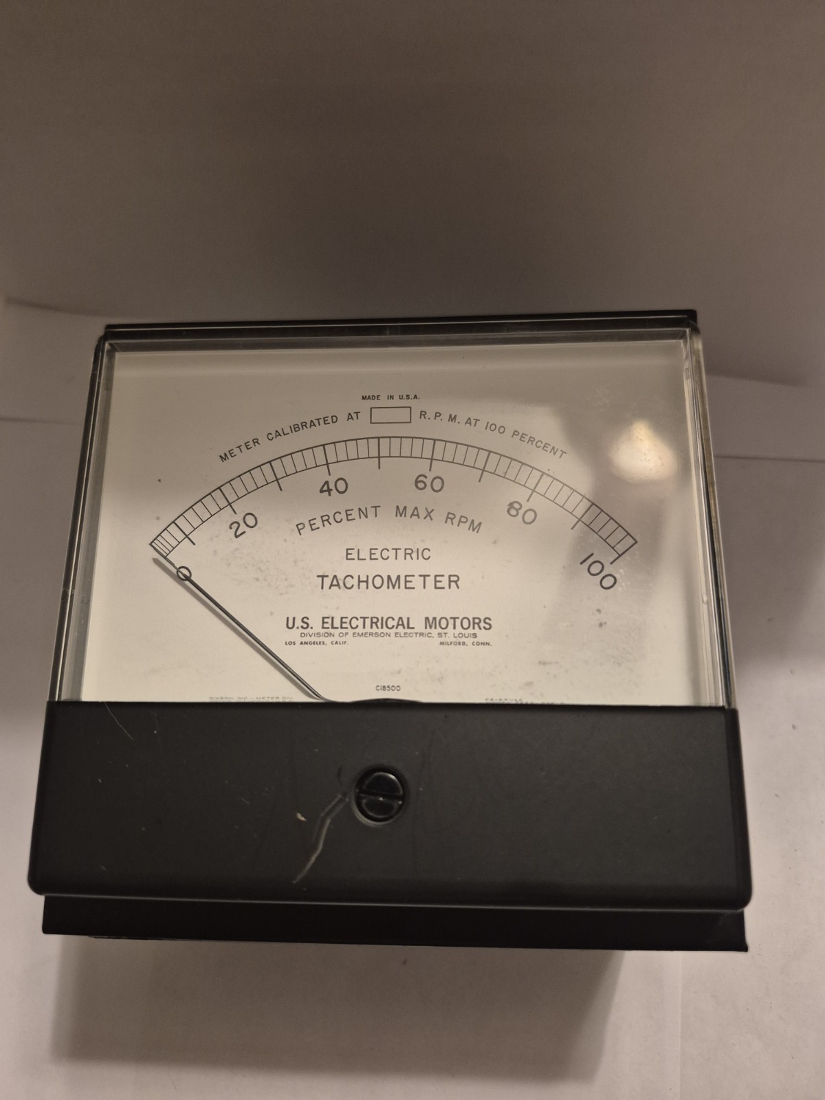 NEW US ELECTRICAL MOTORS 522.539C ELECTRIC TACHOMETER 0-100 RPM 37VAC