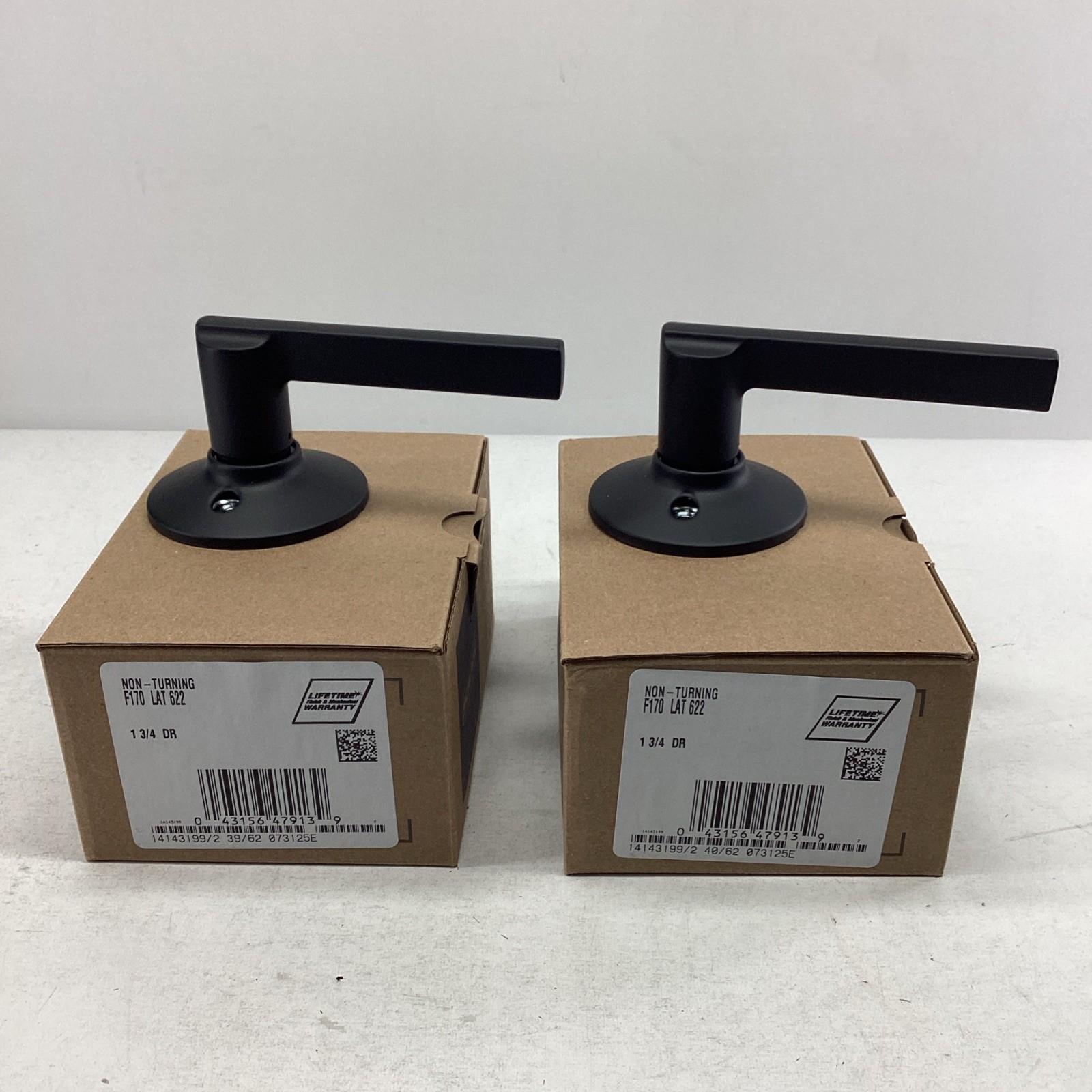 2x Schlage Allegion F170LAT622 Latitude Dummy Matte Black
