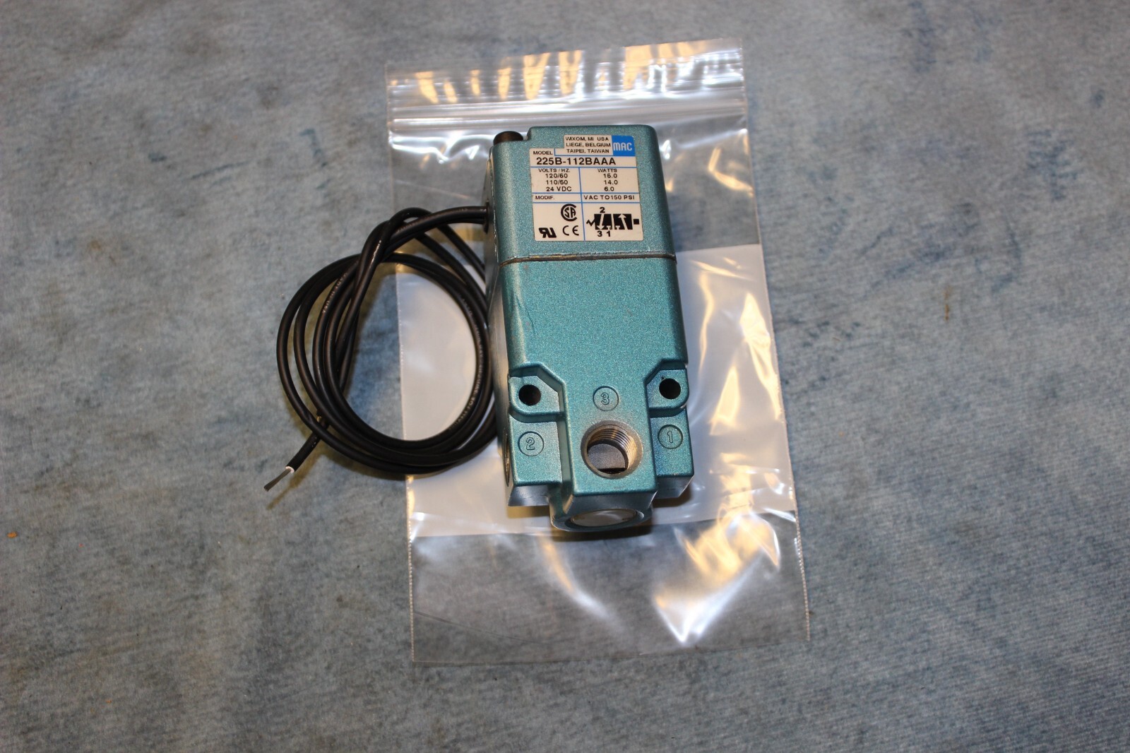 New MAC Valve 225B-112BAAA 24V (6 Month Warranty)