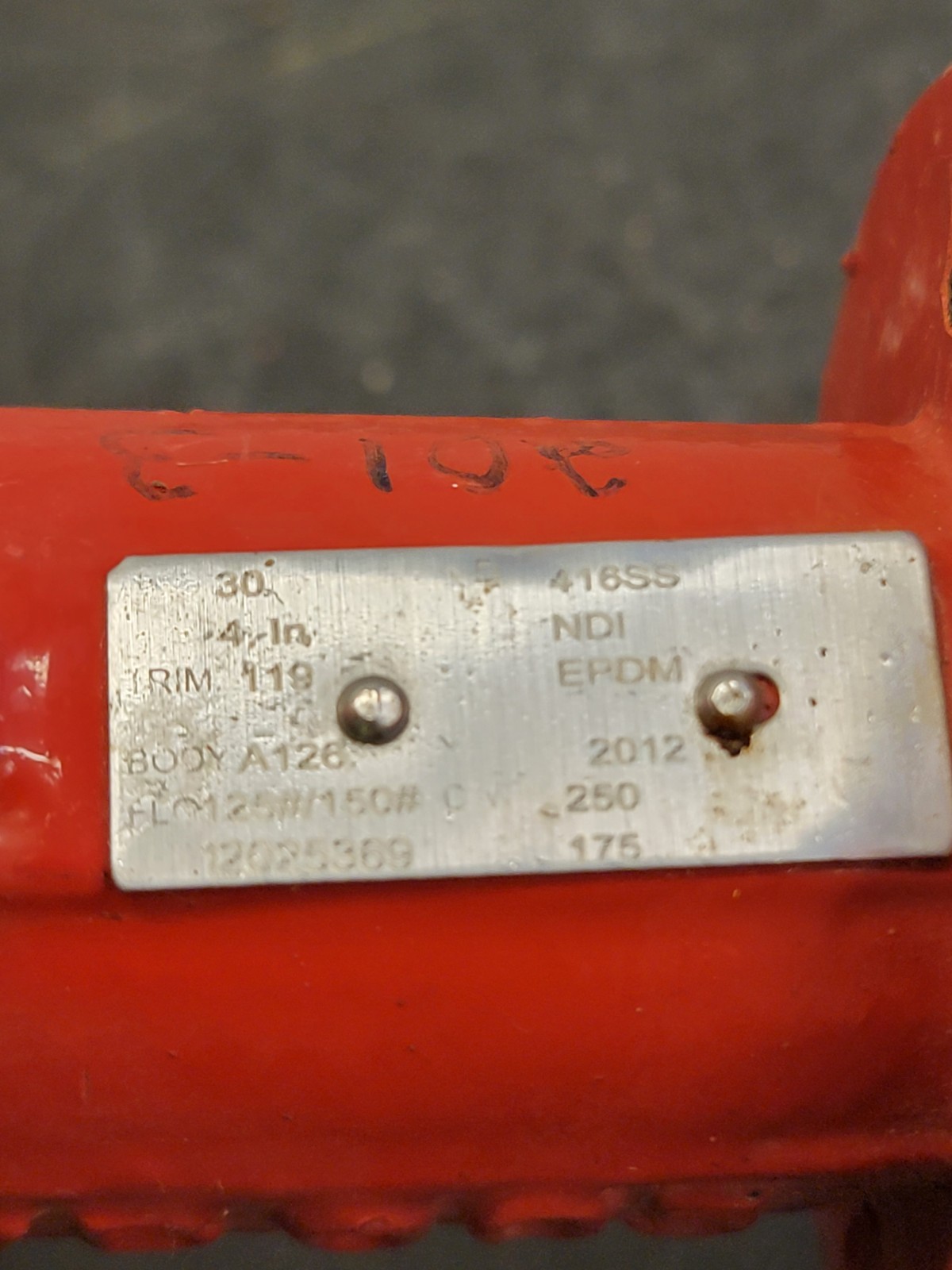 BRAY 4″ BUTTERFLY VALVE SERIES 30 Used A2
