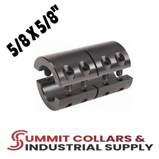 2CC-062-062, 5/8″ ID, Rigid Shaft Coupling, Double Split (qty 1)