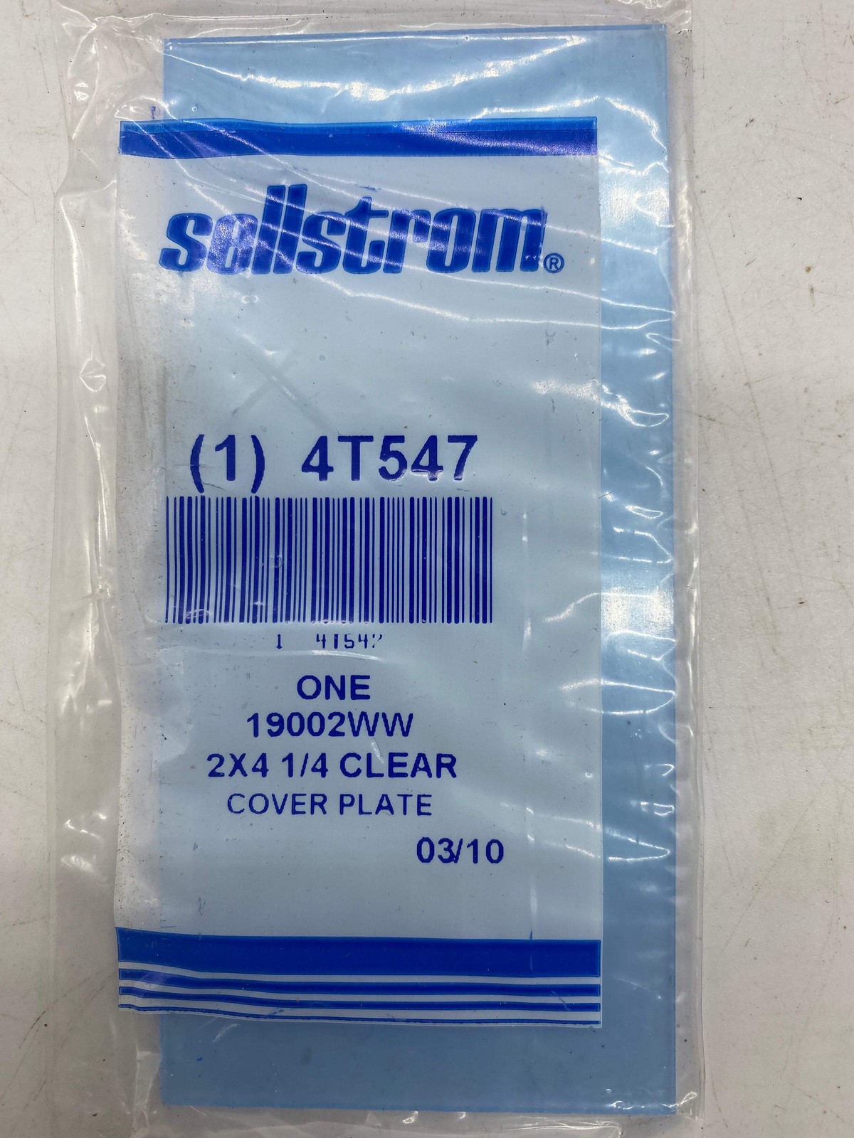Sellstrom 4T547 Clear Cover Plate *Lot of (8)* (Open Box)