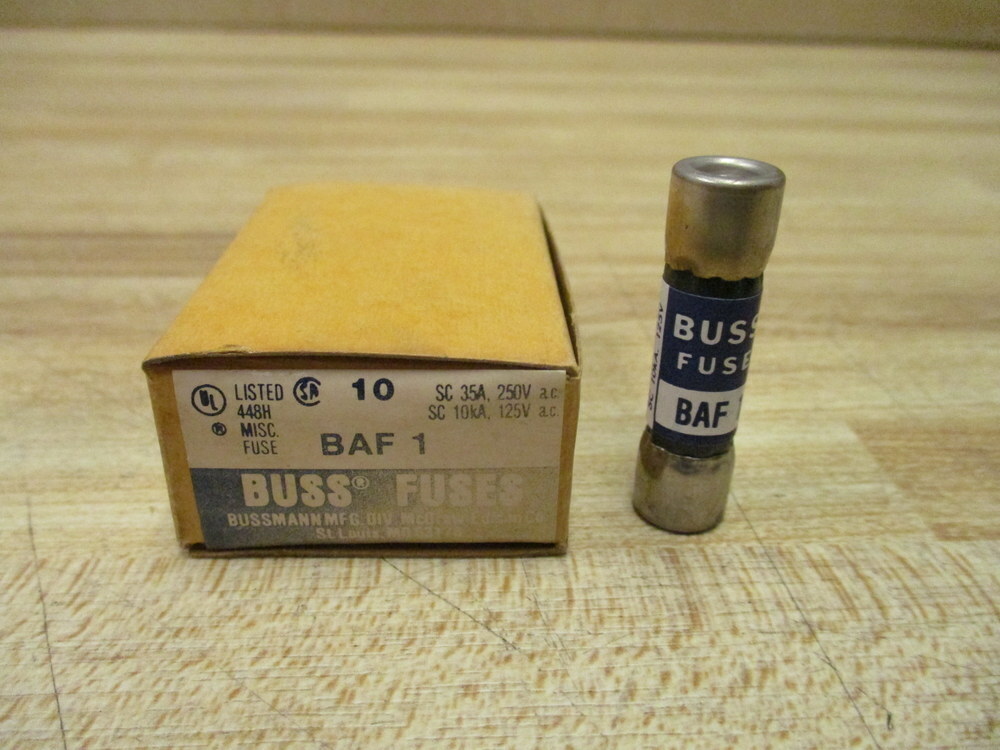Buss BAF-1 Bussmann Fuse Cross Ref 6F159 (Pack of 10)
