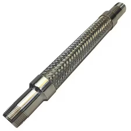 Zoro Select 40Pl-Ca11-0180-11B-11B Flexible Metal Hose, 2-1/2 In. Dia, 18In.L,