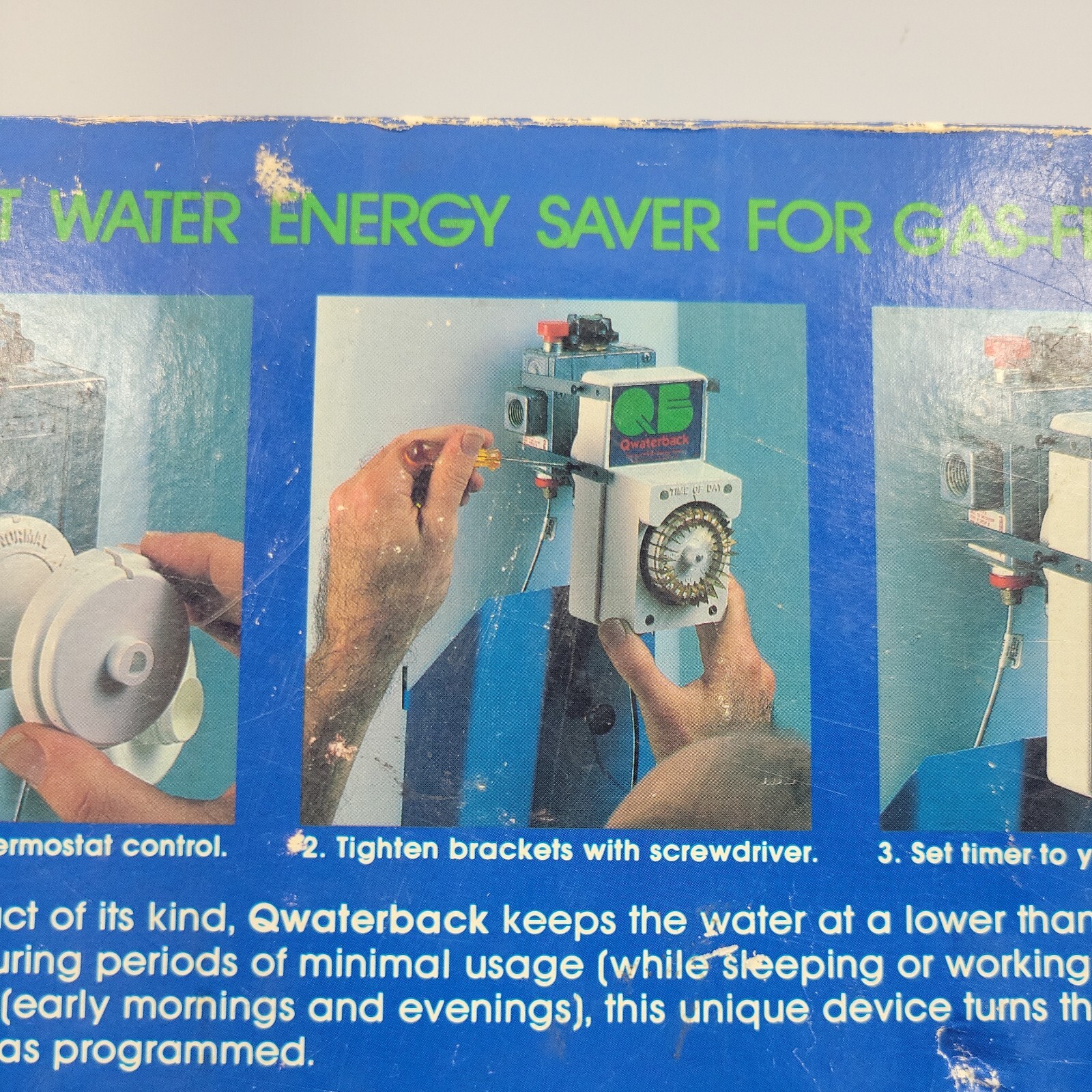 Vtg Qwaterback Hot Water Energy Saver For Gas Fired Water Heaters
