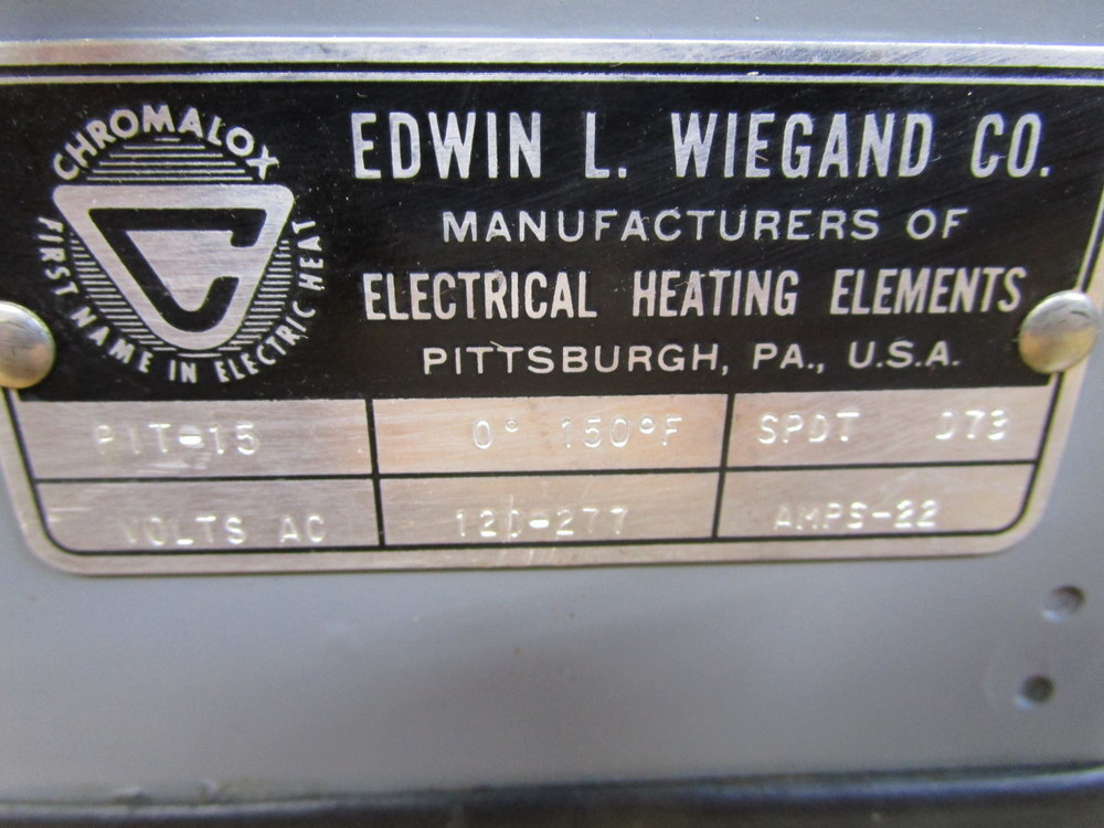 Edwin Wiegand Co PIT-15 Chromalox Thermostat PIT15