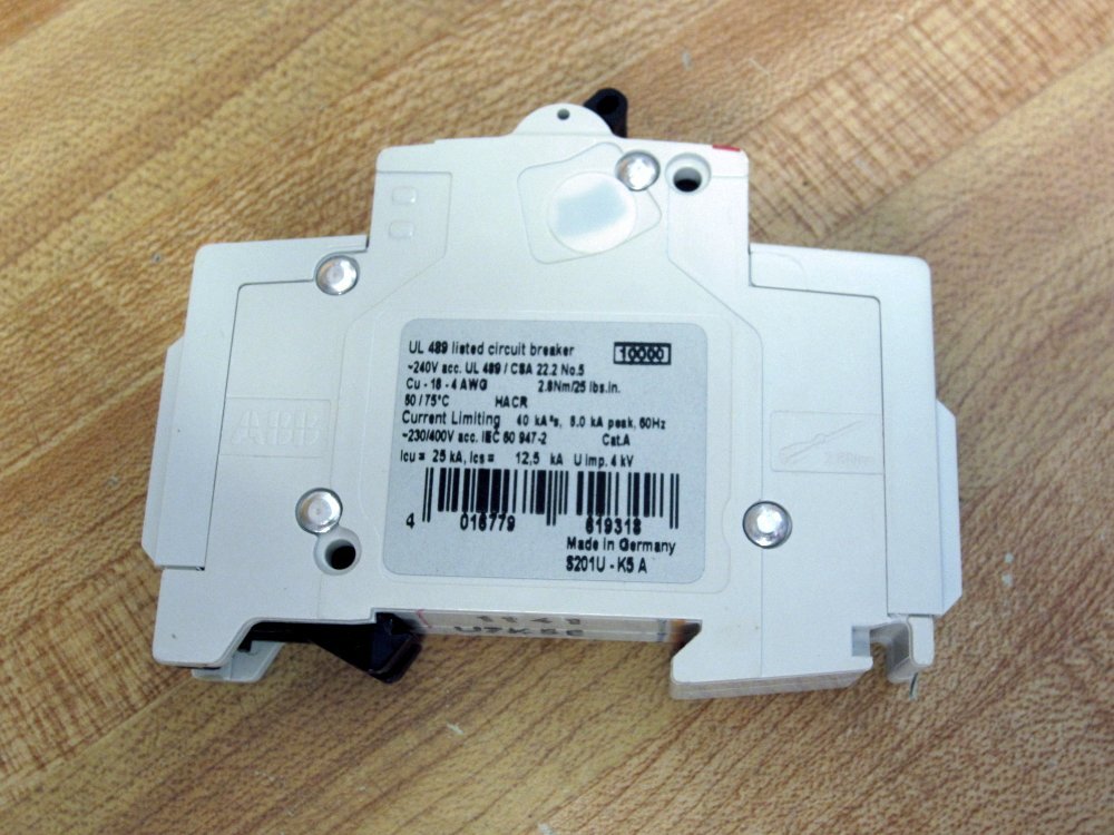 ABB S201U-K5A 5A Circuit Breaker S201UK5A