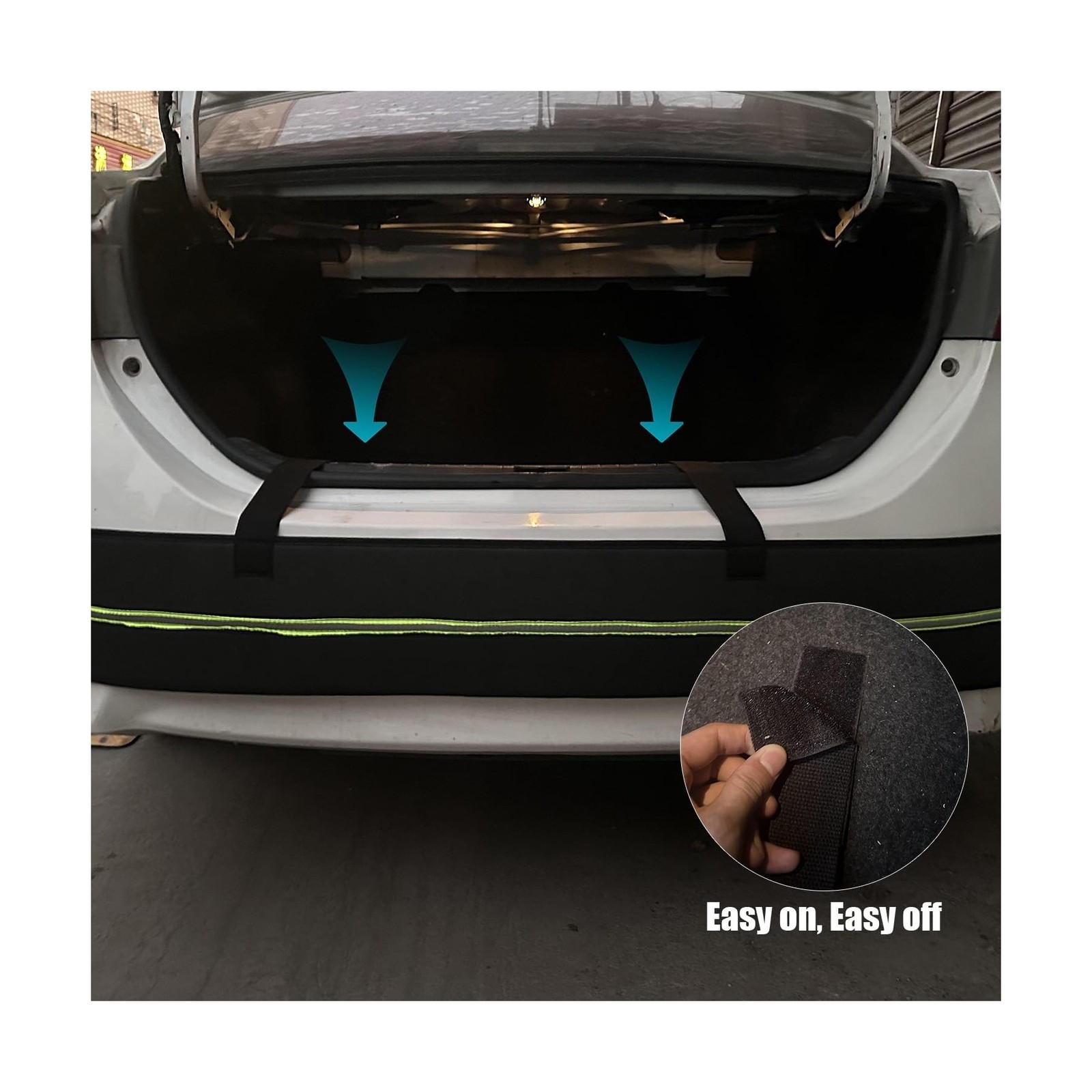 Rear Bumper Guard – 72x8x0.4in – w/ Safety Reflector – Fit For Car