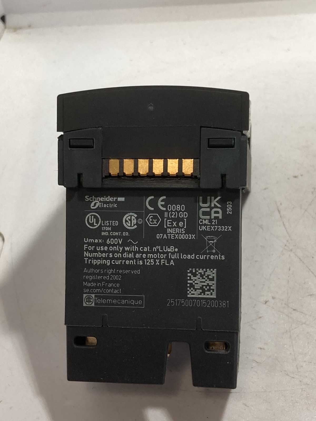 SCHNEIDER LUCB18FU ADVANCED CONTROL UNIT 4.5A-18A 3P MOTORS 110-240V NIB
