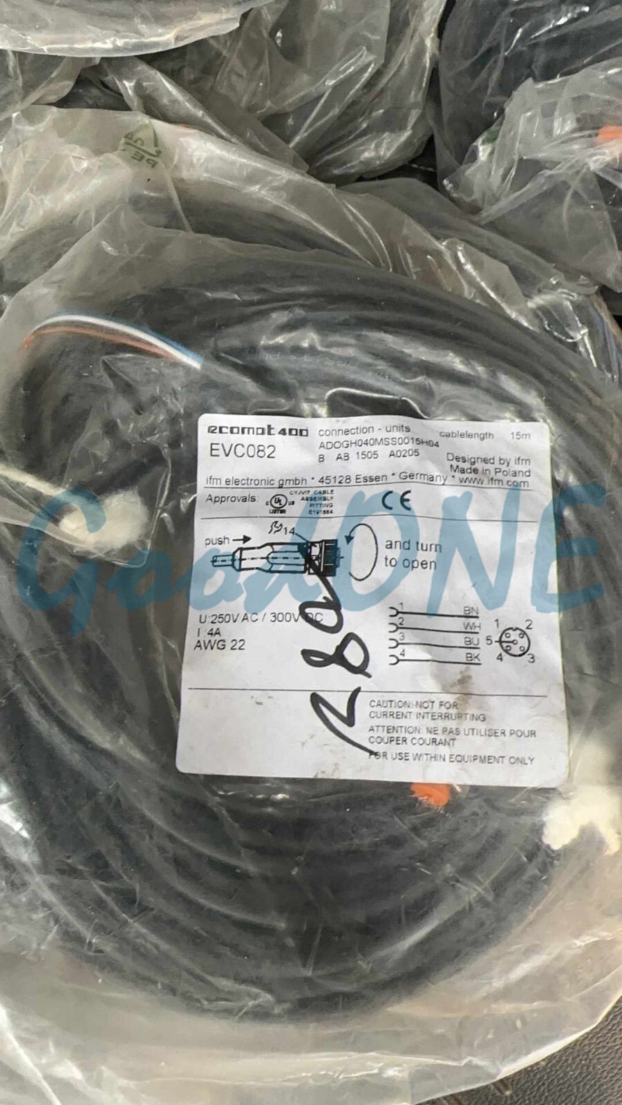 1PC NEW IFM EVC082 Cable Sensor Connector