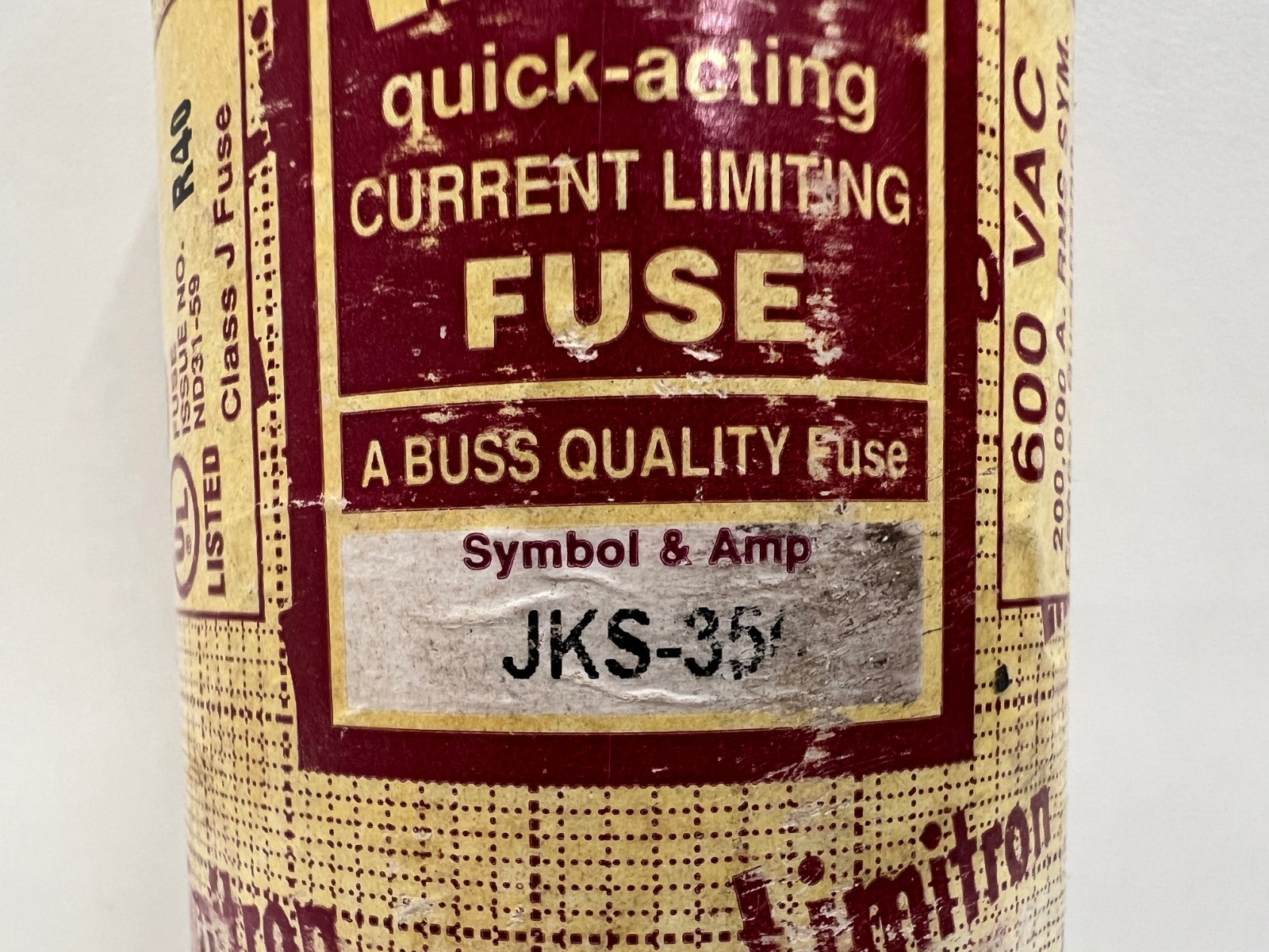 GOOD USED! COOPER BUSSMANN LIMITRON 350A FAST-ACTING FUSE JKS-350