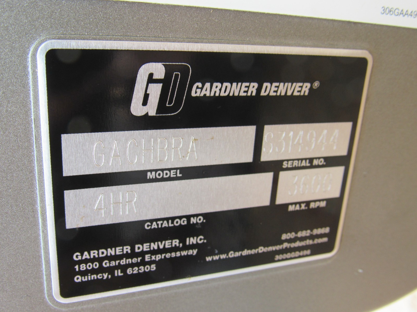 Gardner Denver 4HR GACHBRA positive displacement rotary blower SutorBilt 4H