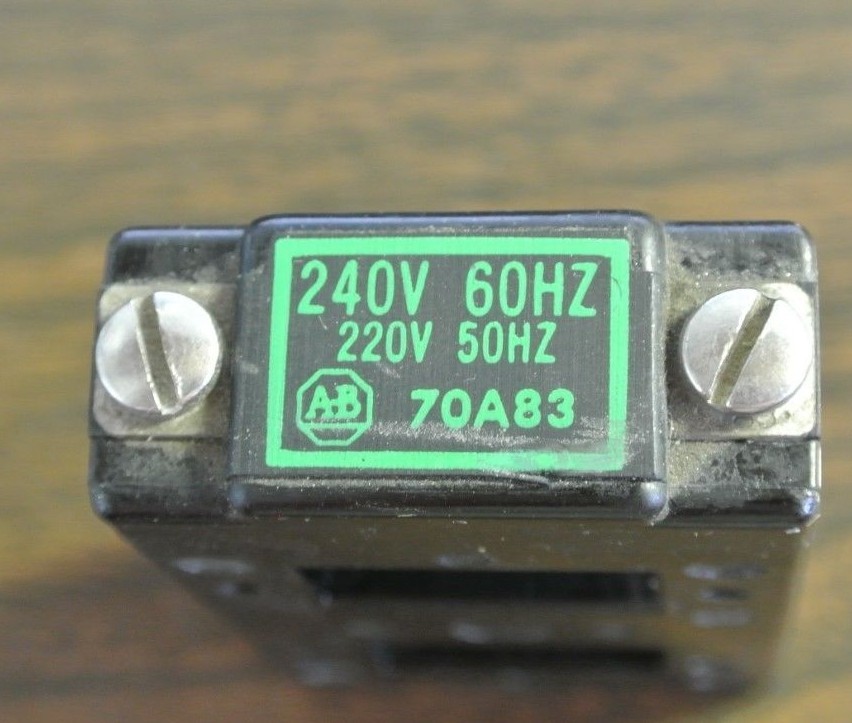 ALLEN-BRADLEY 70A83 COIL SIZE 0 – 220V/50Hz, 240V/60Hz – NEW SURPLUS – EACH