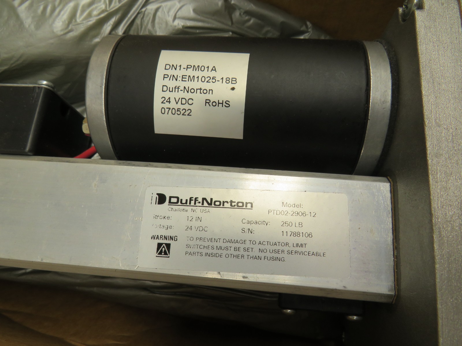 Duff Norton PTD02-2906-12 Actuator
