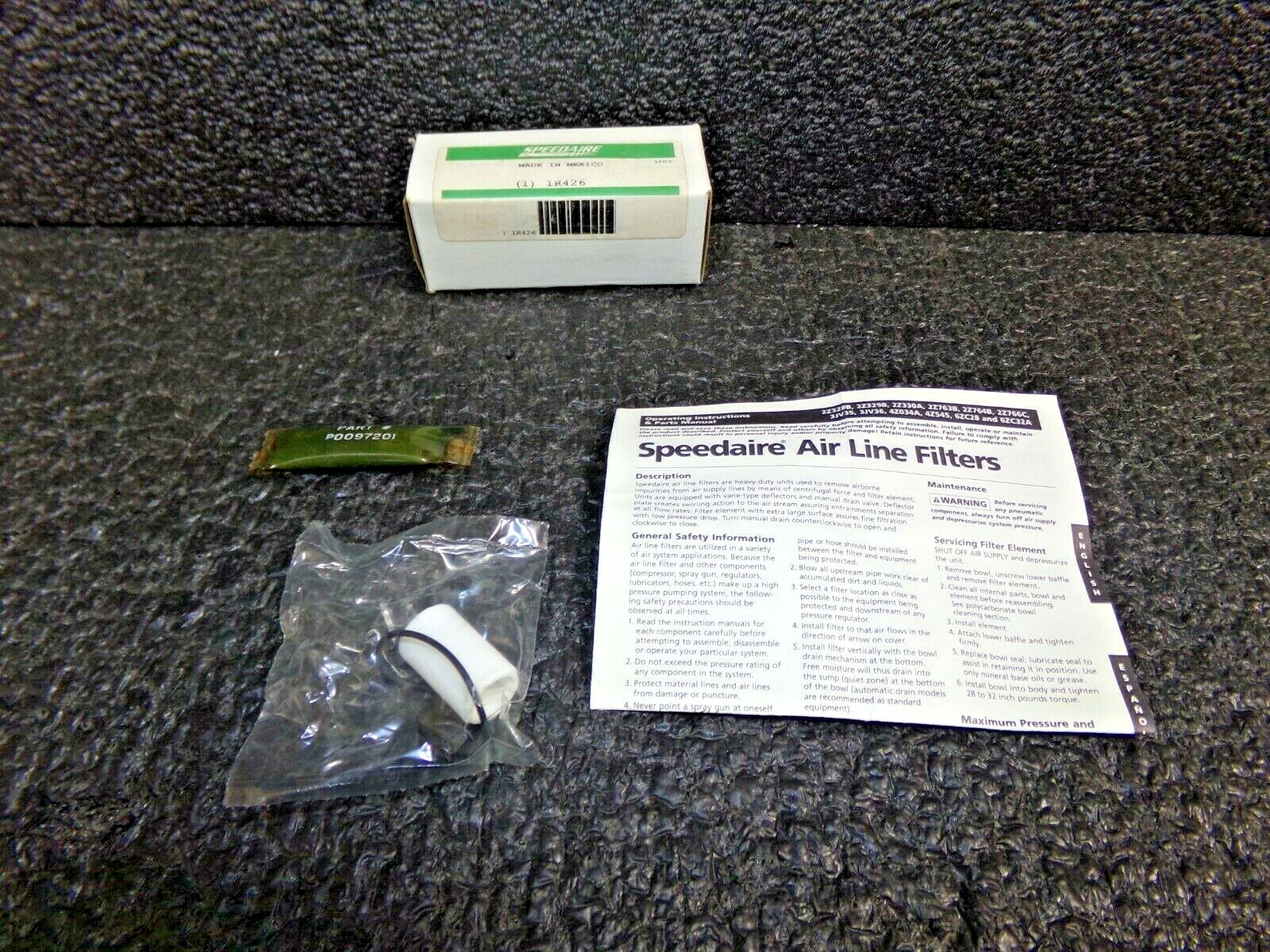 NEW SPEEDAIRE 1R426 FILTER ELEMENT SEAL KIT (DC)