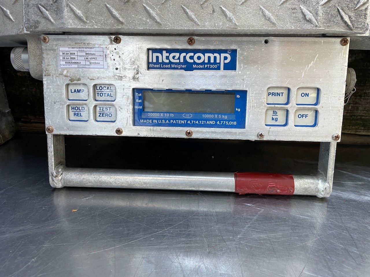-LOT of 2- Intercomp PT300 Wheel Load 25,000 Portable Truck Scale with Dual Case