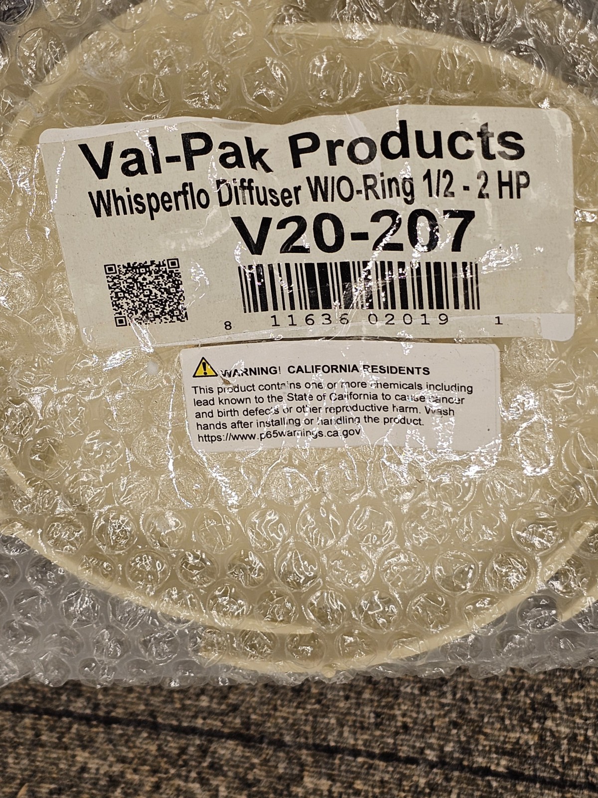 Val-Pak Products V20-207 Whisperflo Diffuser 1/2-2HP For Pentair 72927