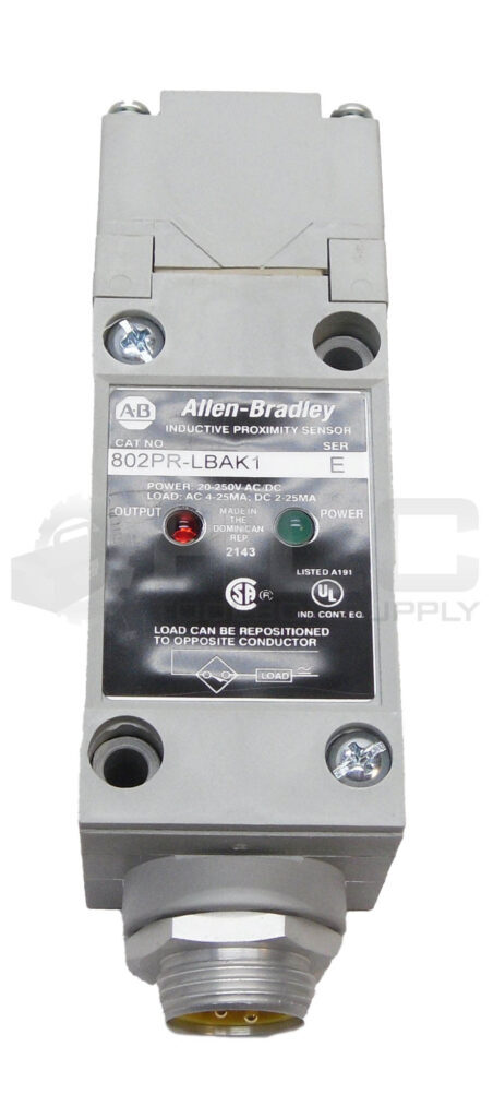 NEW ALLEN BRADLEY 802PR-LBAK1 /E INDUCTIVE PROXIMITY SENSOR 20-250V AC/DC