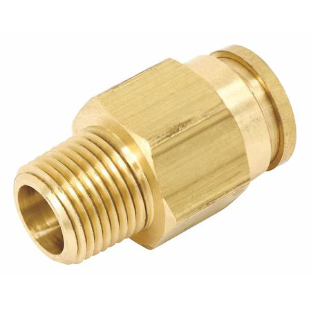 Parker 68Ptc-6-2 Strt, Brass, Push-Fit3/8In, Mnpt1/8In