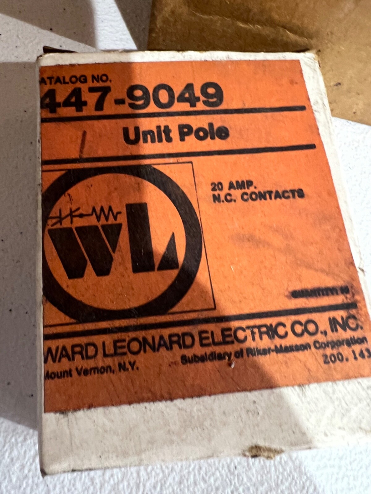 Ward Leonard Electric Co 447-9049 Unit Pole