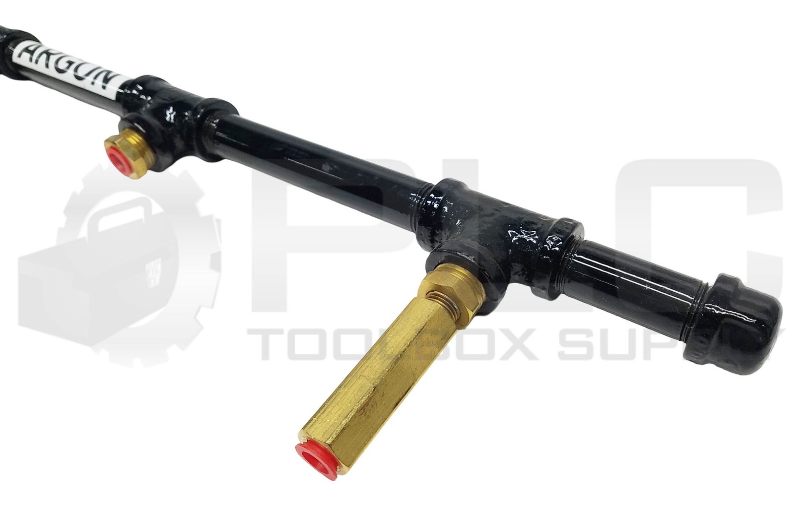 NEW ARGON GAS MANIFOLD 4-PORT w/ HYDRAPRO 600WOG-150WP VALVE, LOA 29″, 1/2″ NPT