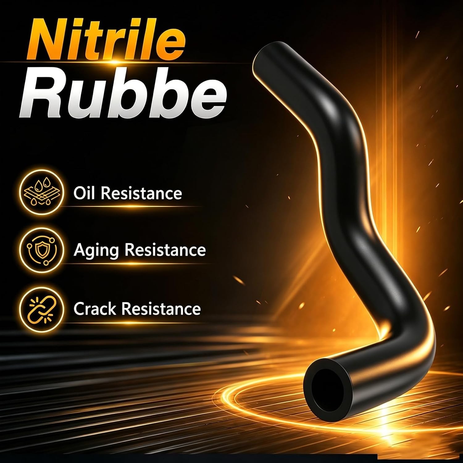 Improved Engine Crankcase Breather Hose,Double Layer Rubber Crank Ventilation PC
