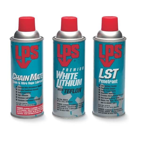 Lps 02416 Chainmate Chain And Wire Lubricant, 11 Oz Aerosol Can, Black