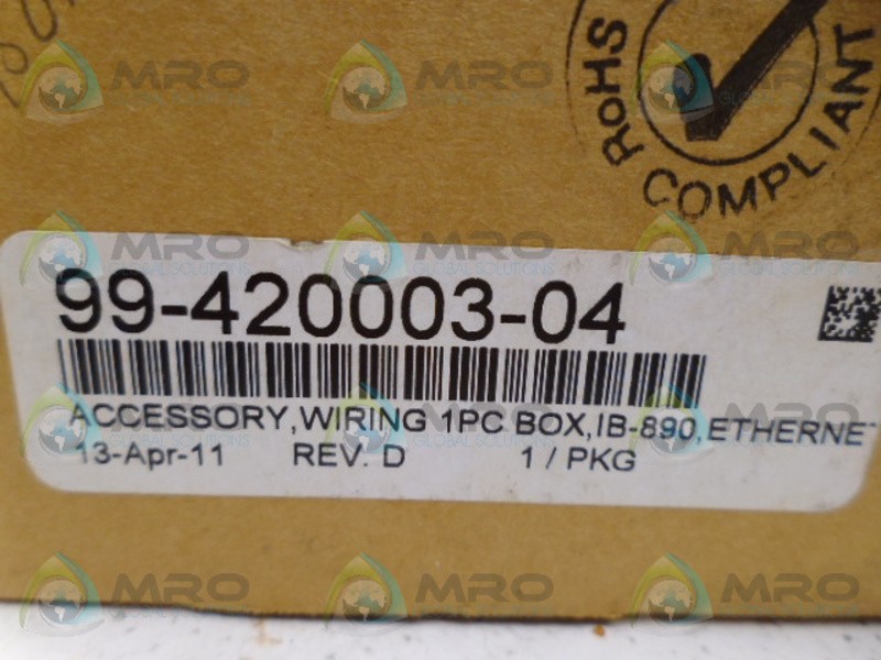 MICROSCAN 99-420003-04 WIRING BOX NSMP