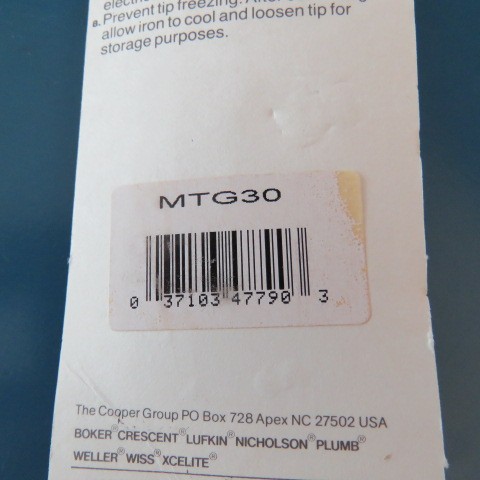 WELLER MTG30 Qty of 2 per Lot 1/2″ 13mm Chisel Tip Fit Models: SP120/SP120D