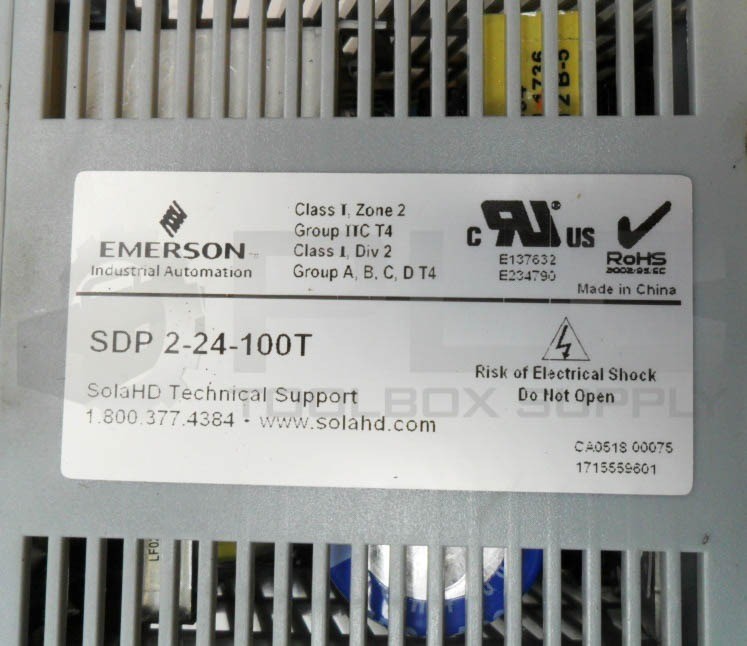 LOT OF 2 SOLA SDP 2-24-100T POWER SUPPLY 115-230VAC 1.1/0.7A 50/60HZ