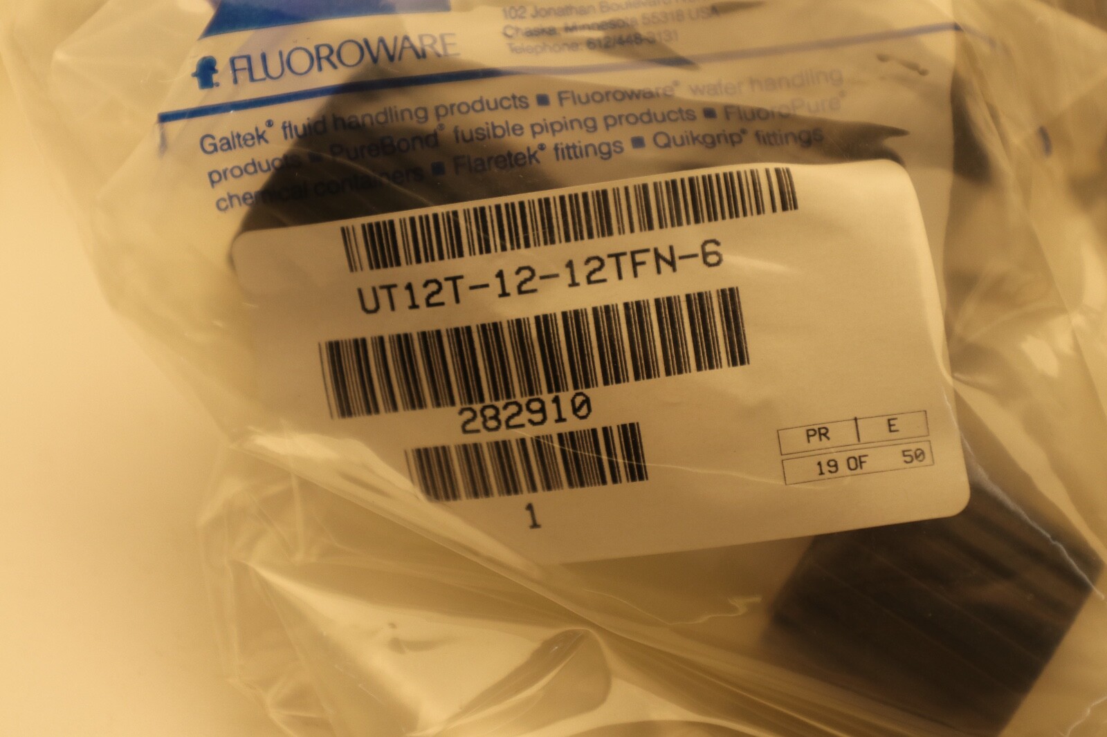FLUOROWARE fluoroware ut12t-12-12tfn-6 Fitting PFA.