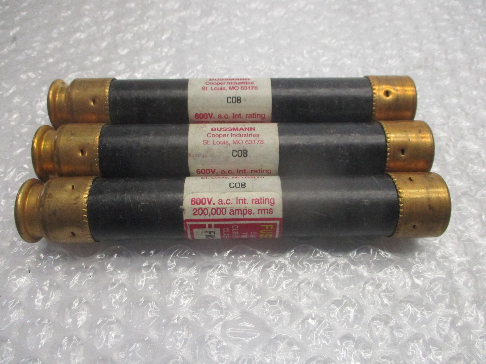FUSETRON FRS-R-10 FUSE PINK LOT OF 3 NSNP