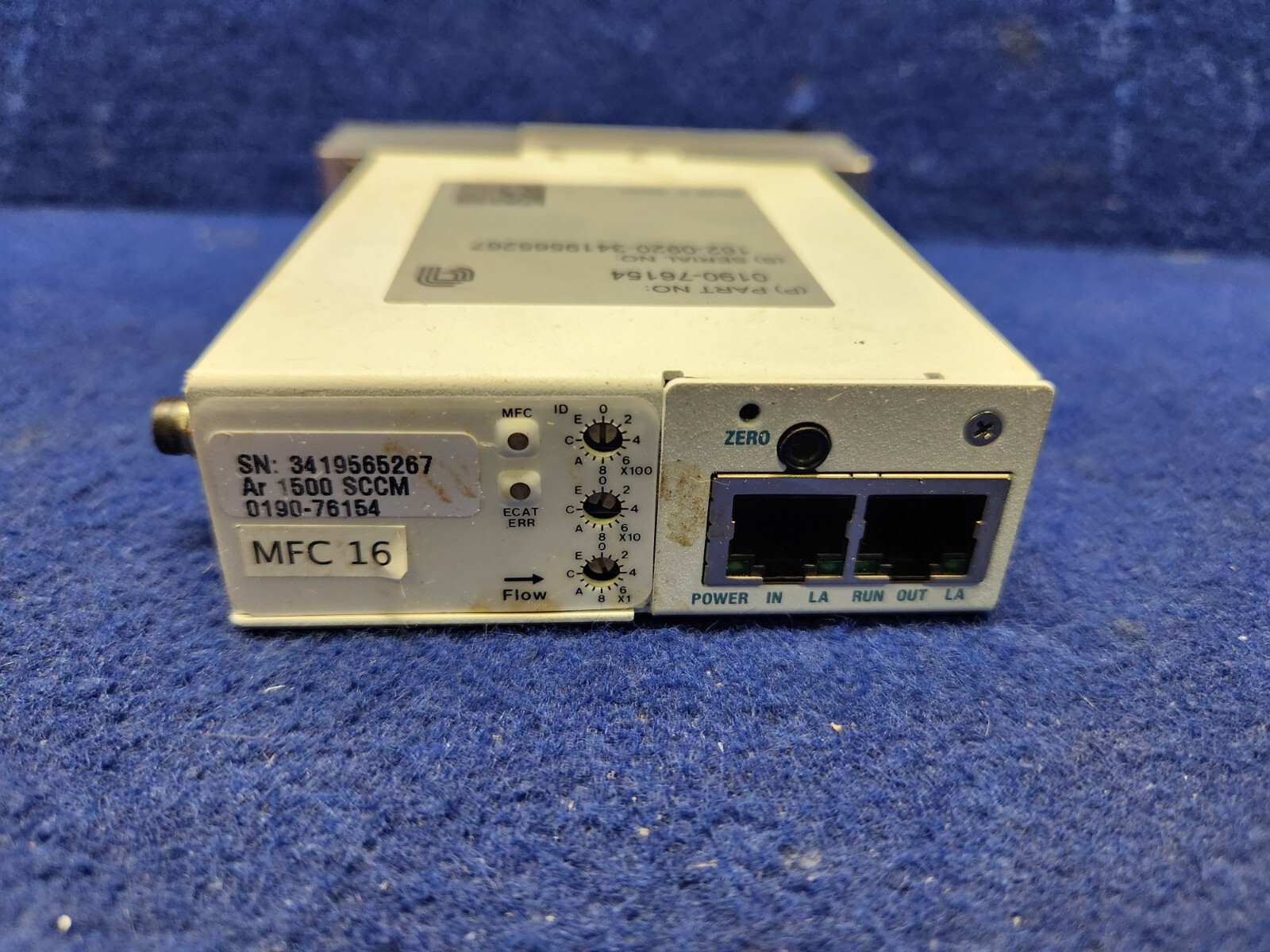 Applied Materials AMAT 10000 SCCM Gas: AR MASS FLOW CONTROLLER 0190-76155