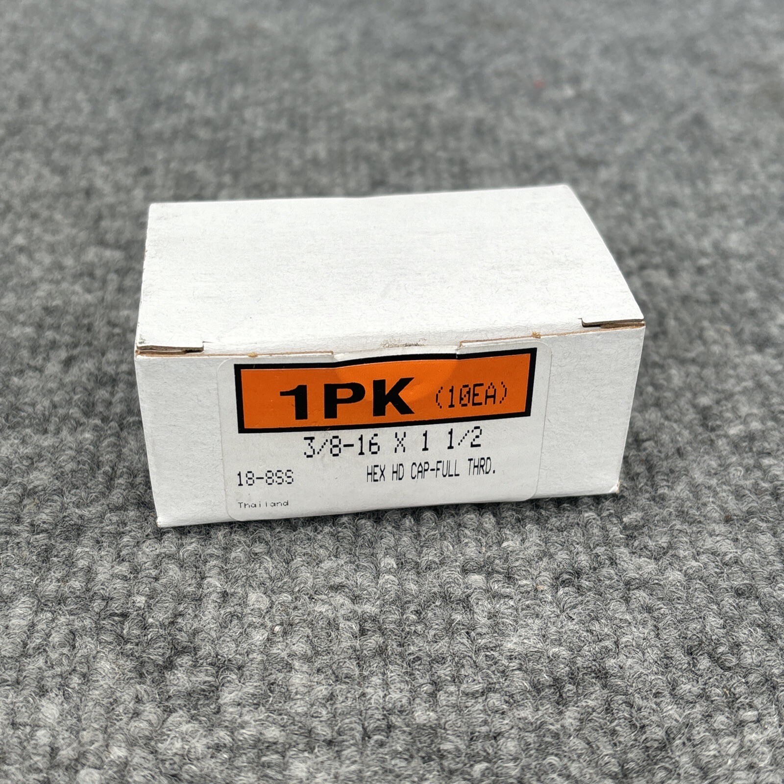 Lot of 20 3/8″-16 x 1-1/2″ Long Fully Threaded 18-8 Stainless Steel Hex Head Sc