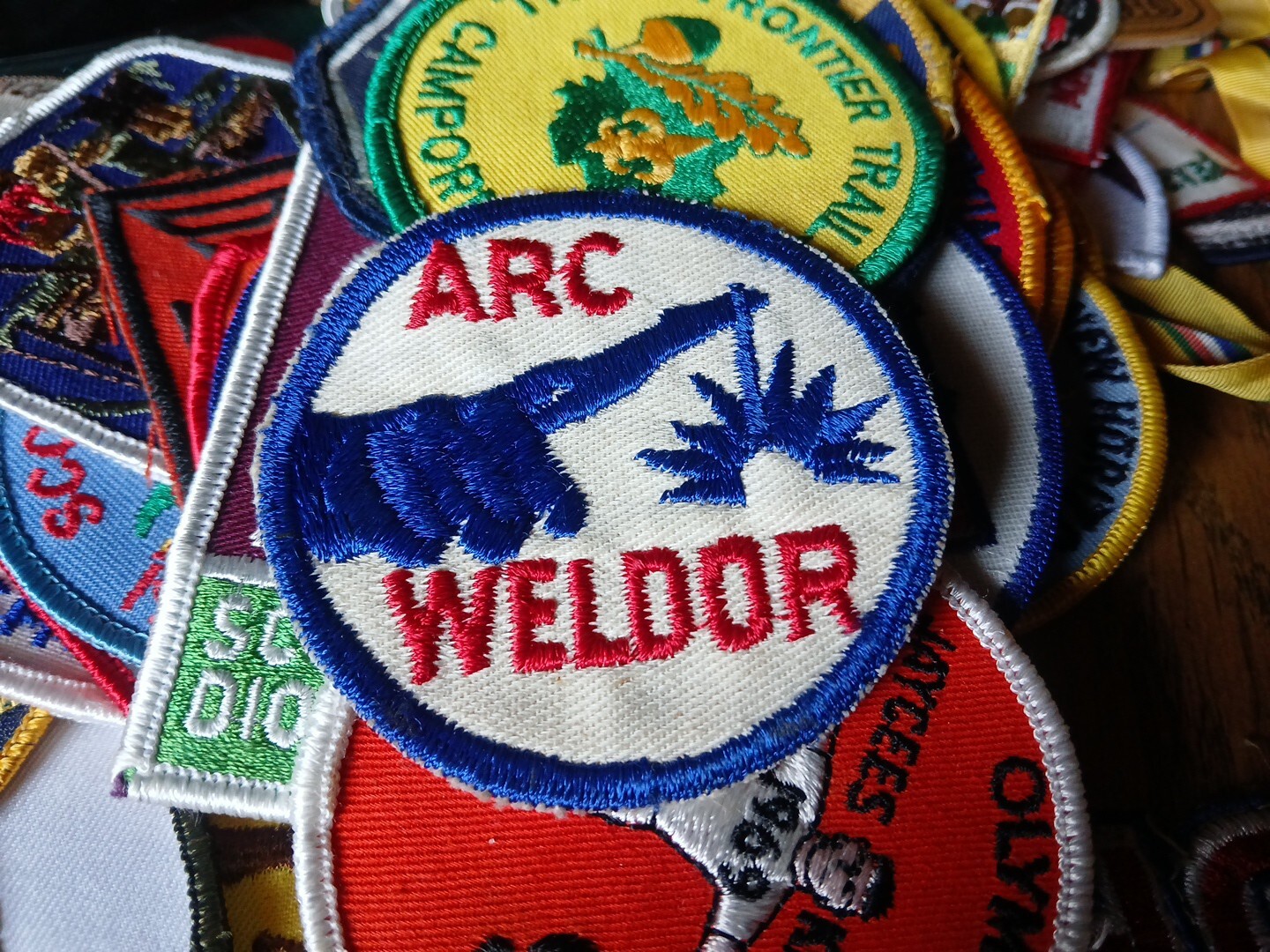 Vintage Unused Embroidered ARC WELDOR Patches Hat Cap Uniform Employee