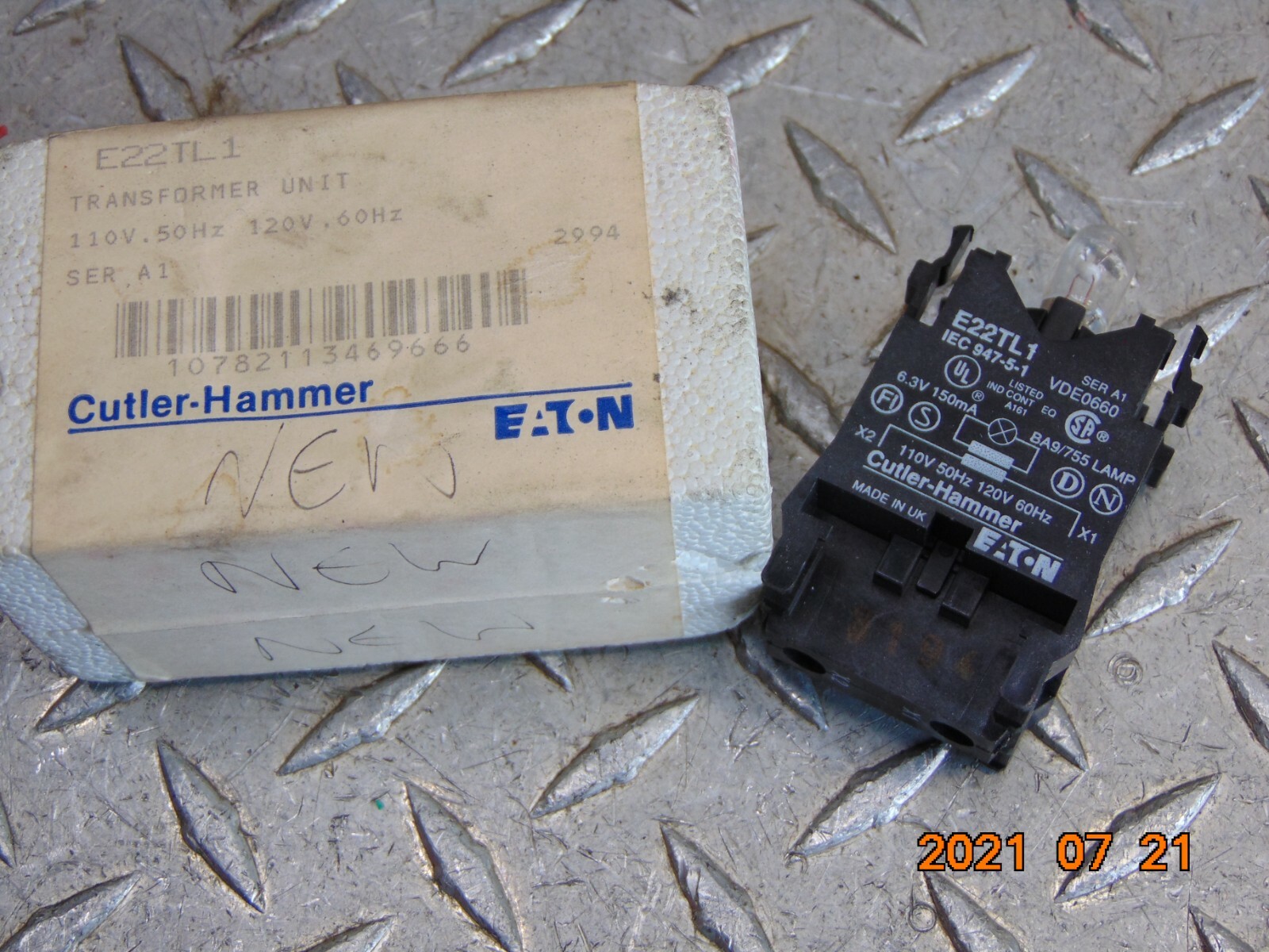 NEW CUTLER HAMMER E22TL1 TRANSFORMER UNIT **FREE SHIPPING**