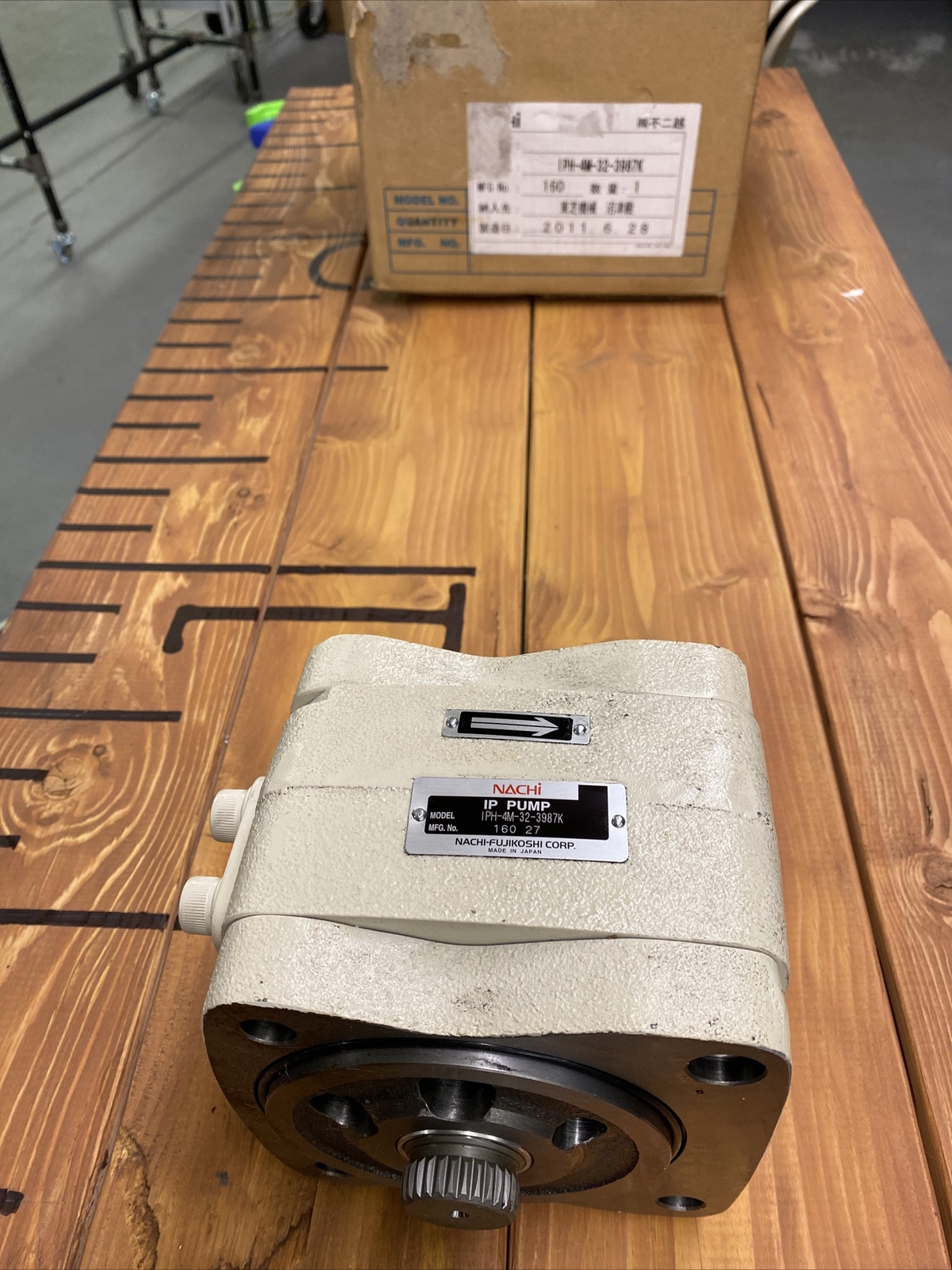 NACHI IPH-4M-32-3987K Mfg # 160 27 Made In Japan Hydraulic Pump Great Condition